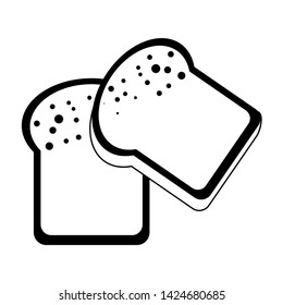 Bread sliced wheat food isolated vector illustration graphic design