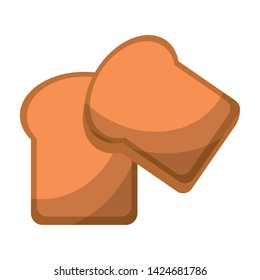 Bread sliced wheat food isolated vector illustration graphic design