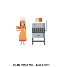 Bread slicer, bakery color icon. Element of color bakery illustration. Premium quality graphic design icon. Signs and symbols collection icon for websites, web design, mobile app