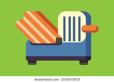 Bread Slicer vector art illustration.