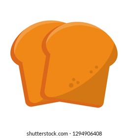 Bread slices food isolated