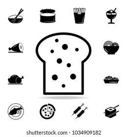 bread slices icon. Detailed set of food and drink icons. Premium quality graphic design. One of the collection icons for websites, web design, mobile app on white background