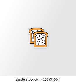 bread slices icon illustration isolated vector sign symbol flat style