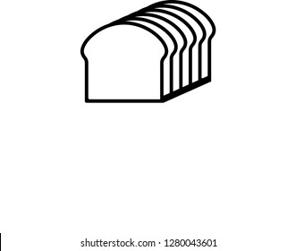 bread slices icon illustration isolated vector sign symbol.