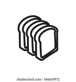 bread slices icon illustration isolated vector sign symbol