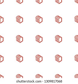 bread slices icon pattern seamless white background. Editable outline bread slices icon. bread slices icon pattern for web and mobile.