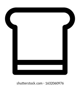 Bread slices icon using line style vector design