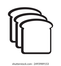 Bread slices icon. Vector icon.