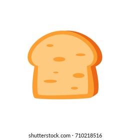 bread slices icon vector cartoon, bakery symbol