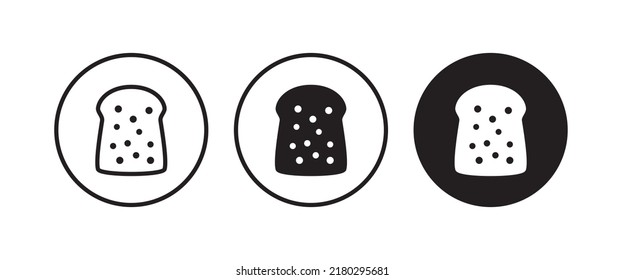 bread slices icon 
vector, sign, symbol, logo, illustration, editable stroke, flat design style isolated on white linear