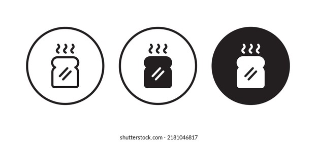 icono de rebanadas de pan 
vector, signo, símbolo, logotipo, ilustración, trazo editable, estilo de diseño plano aislado en línea blanca