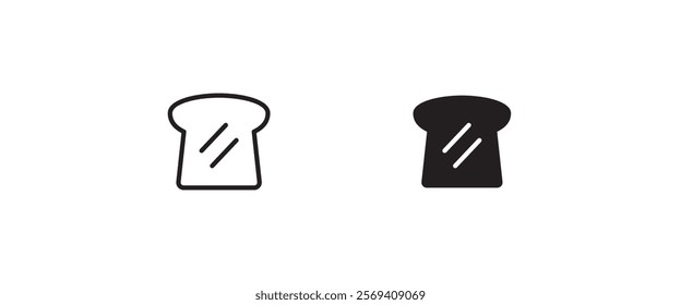 bread slices icon vector, sign, symbol, logo, illustration, editable stroke, flat design style isolated on white linear