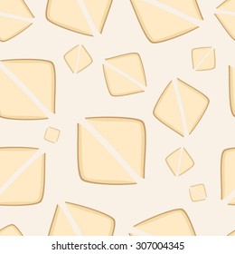 Bread slices seamless texture vector illustration