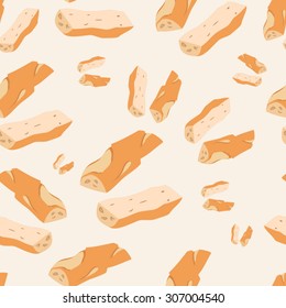 Bread slices seamless texture vector illustration