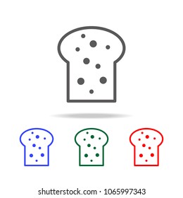 bread slices simple black eating icon. Elements of food multi colored icons. Premium quality graphic design icon. Simple icon for websites, web design, mobile app, info graphics on white background