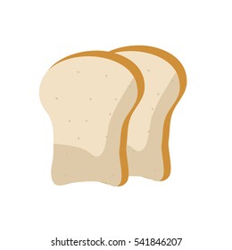 Bread slices for toast. Isolated on white background. Vector illustration.