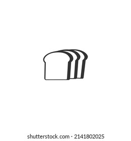 Bread slices for toast in modern flat style Vector sign