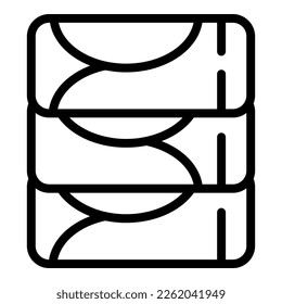 Bread spring roll icon outline vector. Food cuisine. Fresh menu