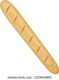 Bread stick icon. Cartoon baked snack product