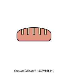 bread stick icon filled outline style design. bread stick icon vector illustration. isolated on white background.