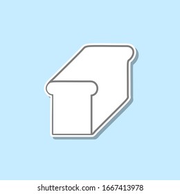 Bread sticker icon. Simple thin line, outline vector of web icons for ui and ux, website or mobile application