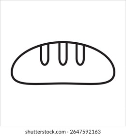 Bread stock icon outline vector