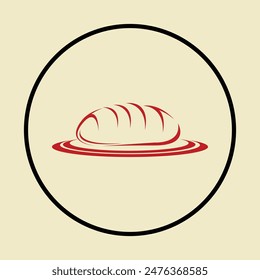 Bread symbol abstract beautiful amazing background vector illustration design