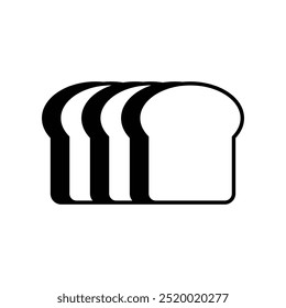 Bread symbol design and clip art isolated on white background