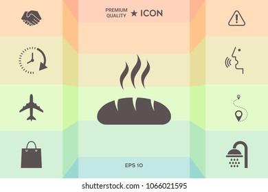Bread symbol icon