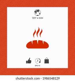 Icono de símbolo de pan. Elemento para su diseño