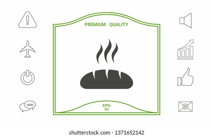 Bread symbol icon. Graphic elements for your design