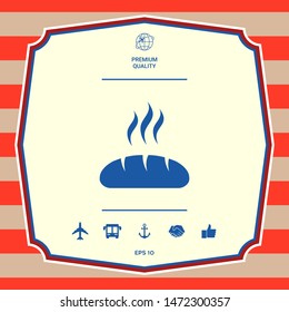 Bread symbol icon. Graphic elements for your design