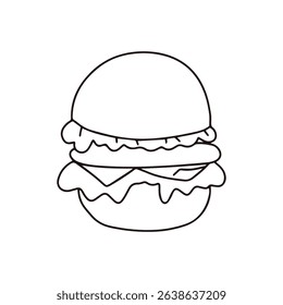 Bread, takoyaki, popcorn, street food icon