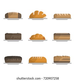 Bread and tart modern icon with brown color