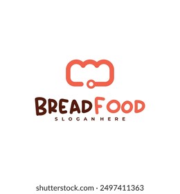 Bread tech logo vector template, Creative tech bread logo design concepts