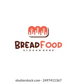 Bread tech logo vector template, Creative tech bread logo design concepts