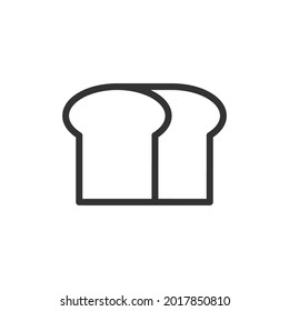 Bread thin line icon. Symbol in trendy outline style. Premium design for web and apps. Perfect for UI. 