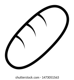 bread thin line vector icon