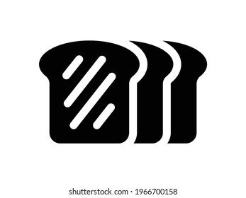 Icono de la comida de panadería tostada.