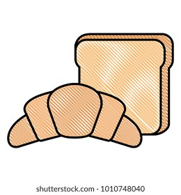 bread toast with croissant