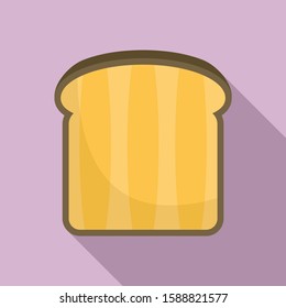 Bread toast icon. Flat illustration of bread toast vector icon for web design