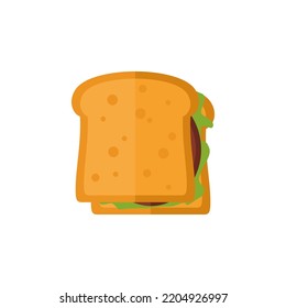 Bread toast icon flat style design. Bread toast vector illustration. isolated on white background.