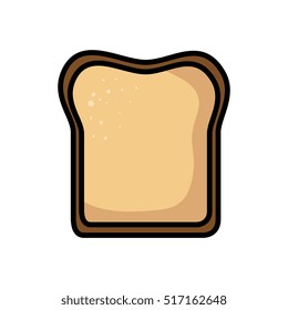 bread toast isolated icon