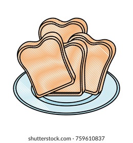 bread toast isolated icon