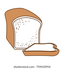 bread toast isolated icon