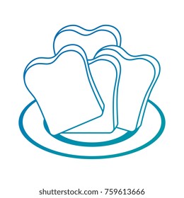 bread toast isolated icon