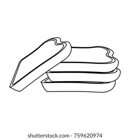 bread toast isolated icon