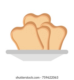 bread toast isolated icon