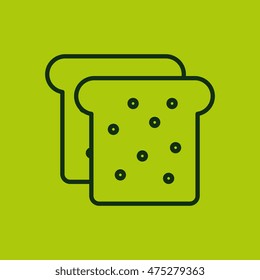 bread toast isolated icon vector illustration design