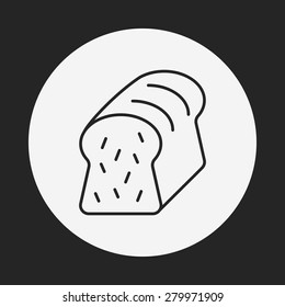 bread toast line icon